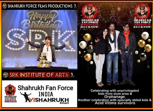 दुनिया के सबसे बड़े फैन विशाहरुख ने  मनाया अनोखे अंदाज में शाहरुख खान का जन्मदिन