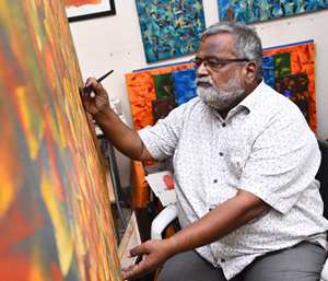 SPECTRUM Solo Show of Drawings & Paintings by veteran artist Prakash Bhise in Jehangir