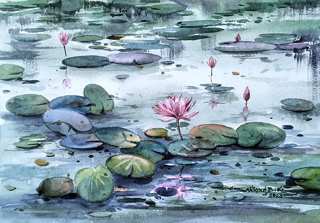 NISARGRUPAM  An Exhibition Of Paintings By Well-Known Artist Santosh B. Kardak In Nehru Centre Art Gallery